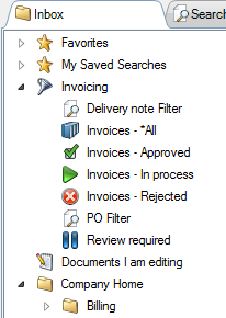 Virtual folders example