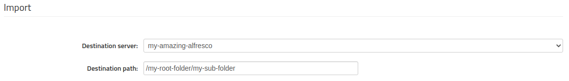 Import config